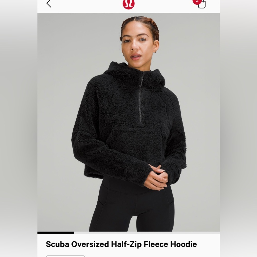 Lululemon Scuba half-zip teddy pullover